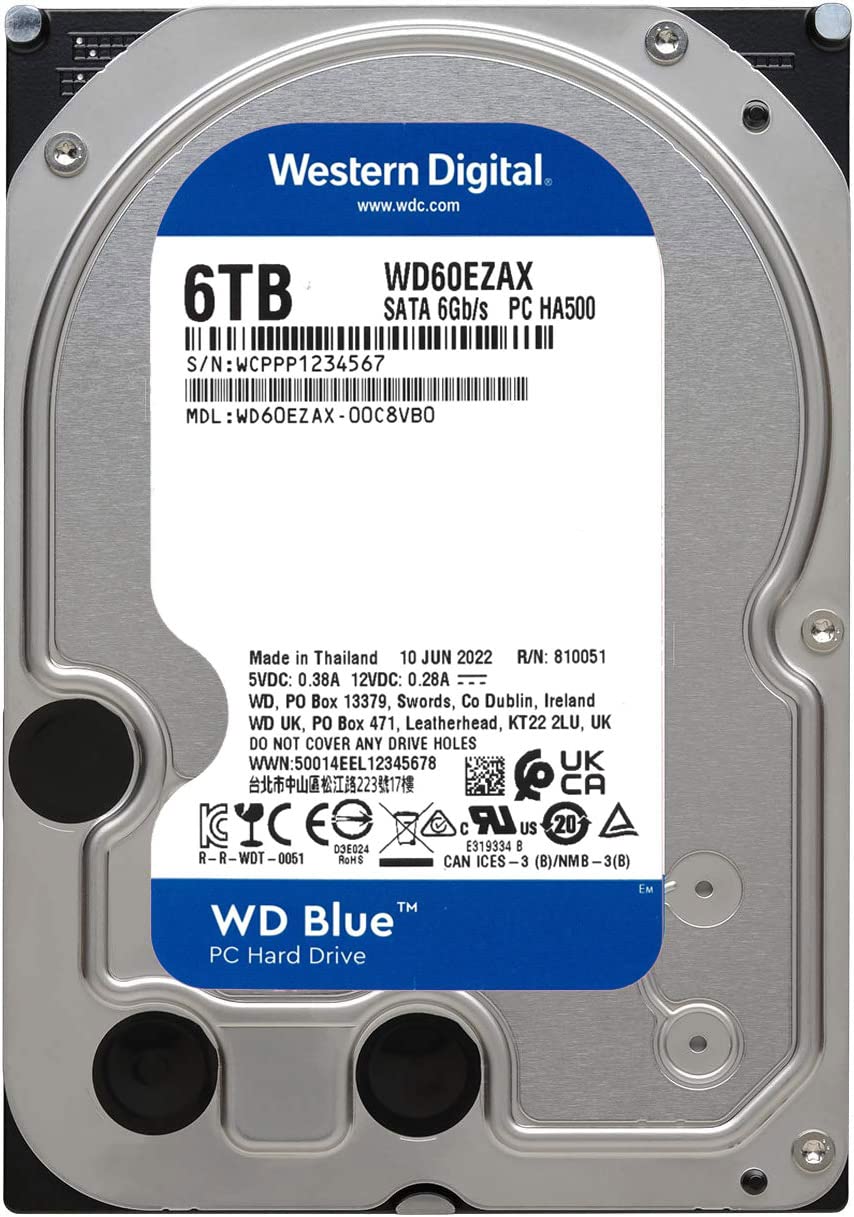 外付けハードディスク・ドライブ Western Digital WD Blue 6TB HDD