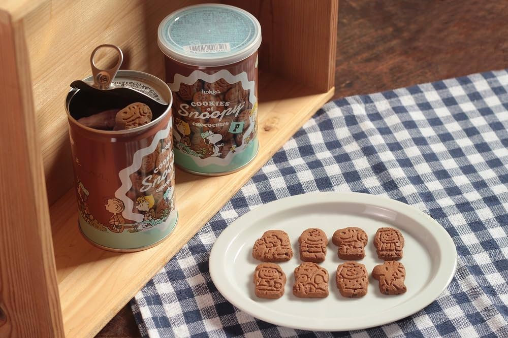 Amazon.co.jp: 北陸製菓 hokka スヌーピー(Snoopy)丸缶チョコチップ