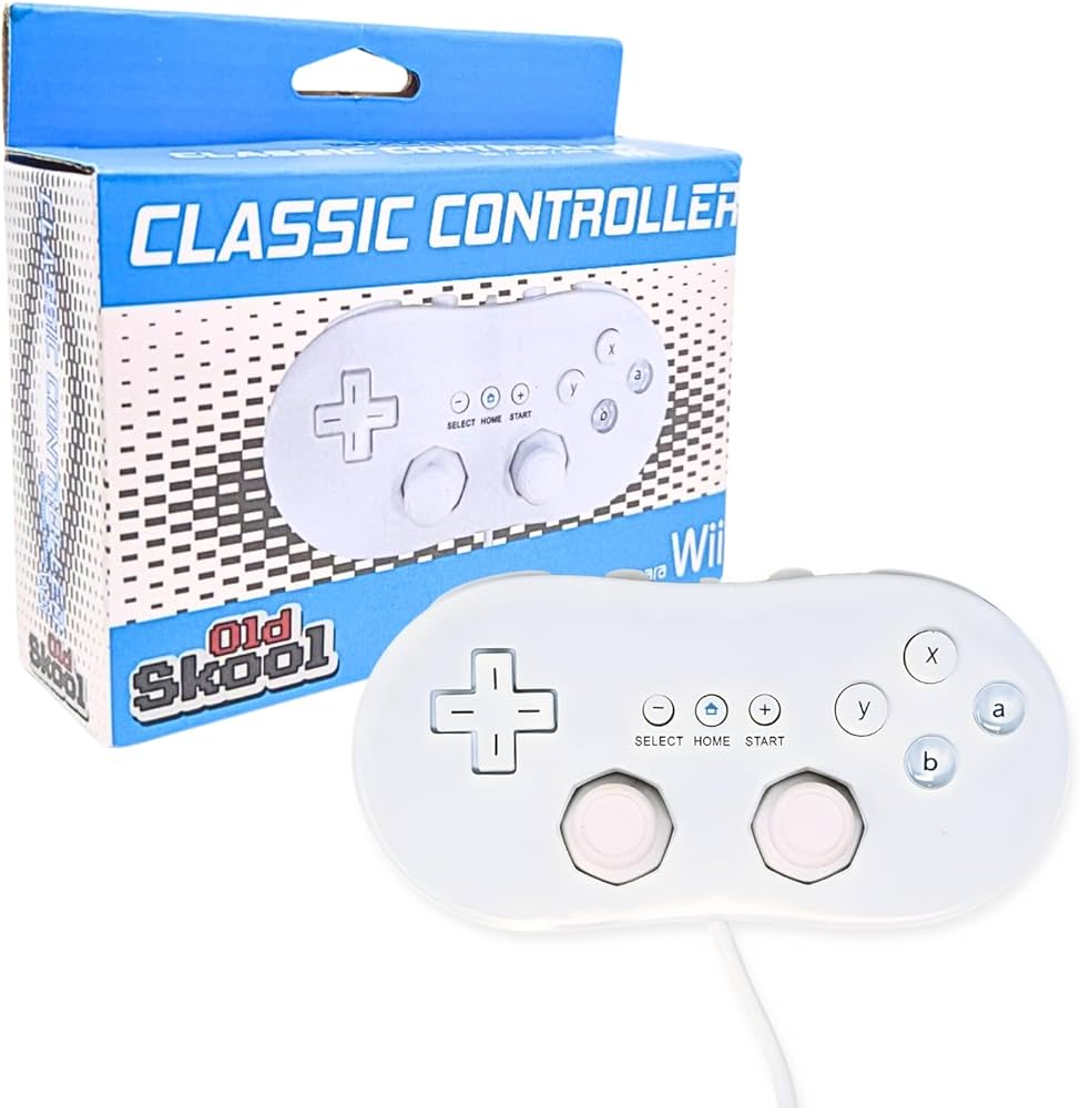 Amazon | Old Skool クラシックコントローラー WiiとWiiU用 ホワイト