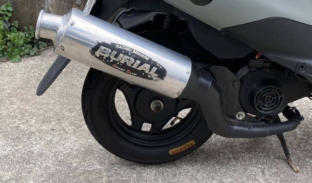 Amazon.co.jp: レッツ2 セピアZZ BURIAL ベリアルマフラー チャンバー