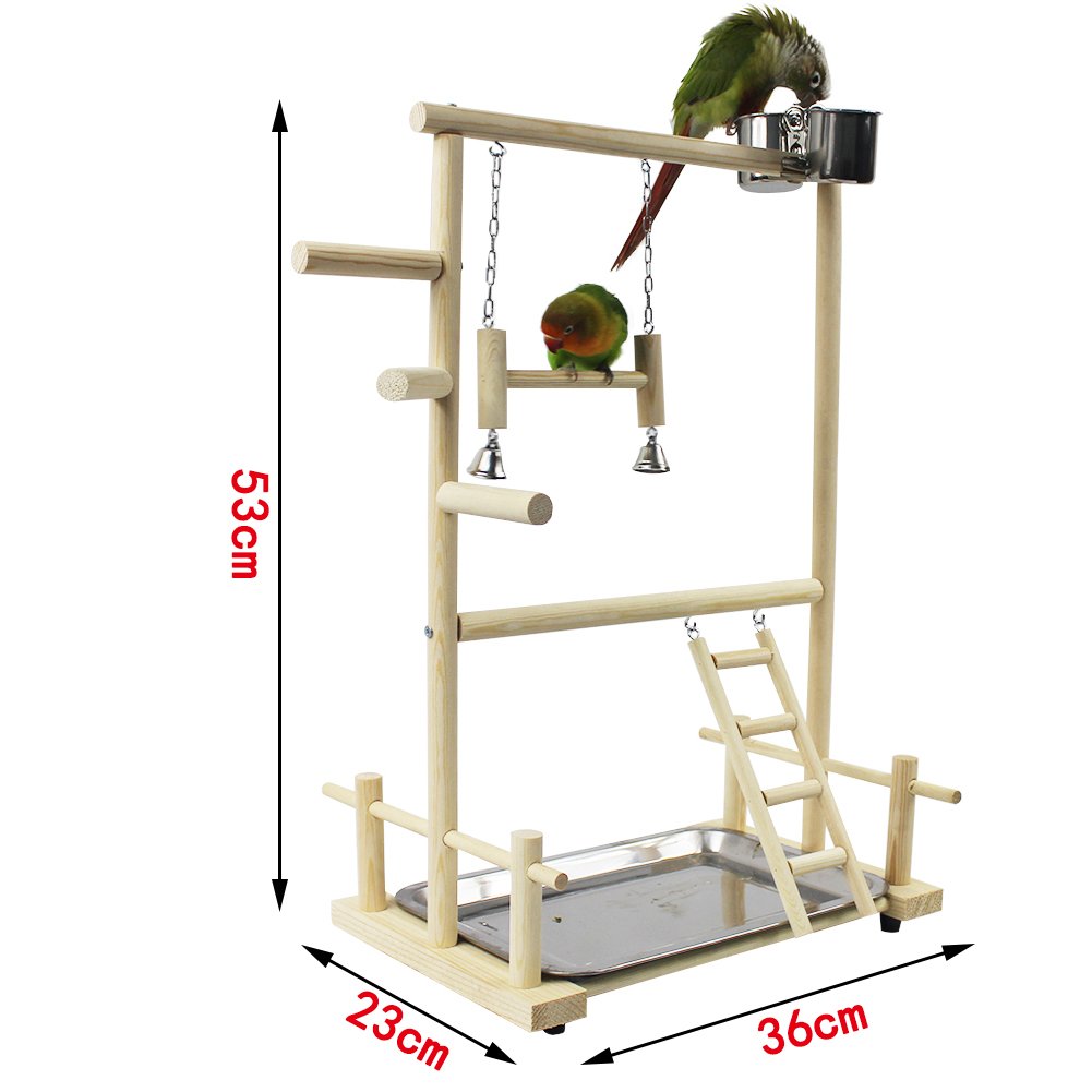 Amazon | Youjiu インコ 遊び場 二層 バード アスレチック 玩具