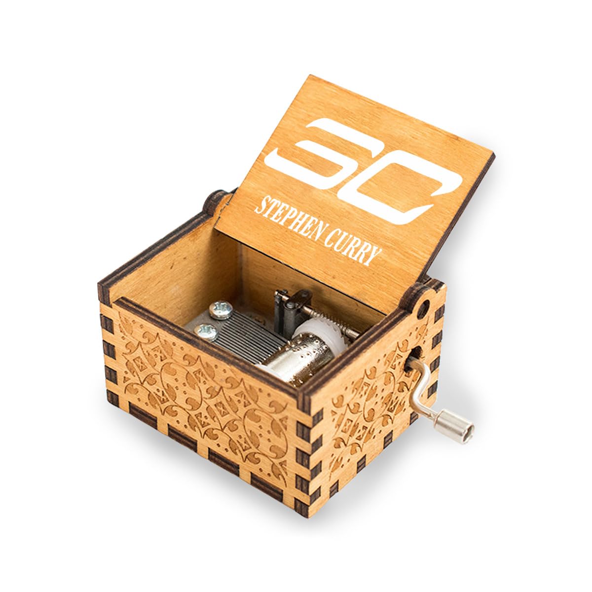 Amazon | バスケ選手 ステフィン カリー オルゴール 音楽ボックス 木製