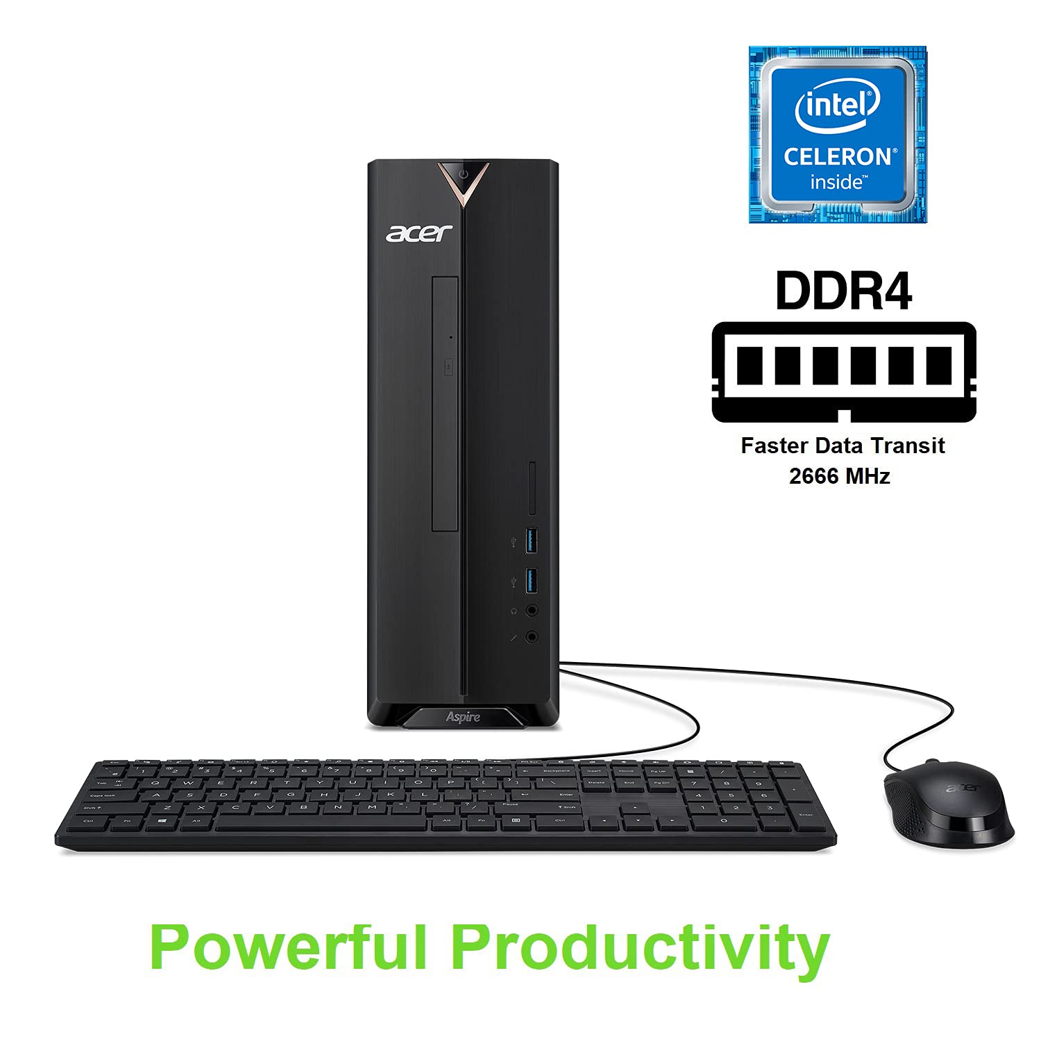 Acer Aspire XC-830 Desktop | Intel Celeron J4125 Quad-Core