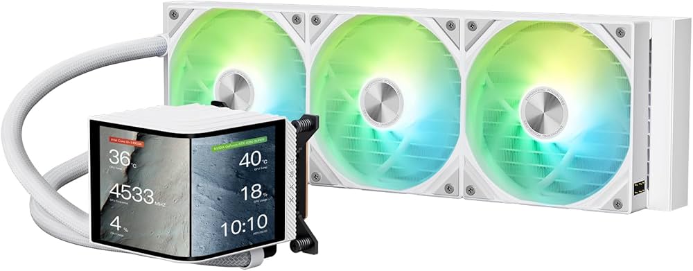 TRYX Panorama 360 ARGB White 360mm AIO 6.5'' AMOLED Curved Screen