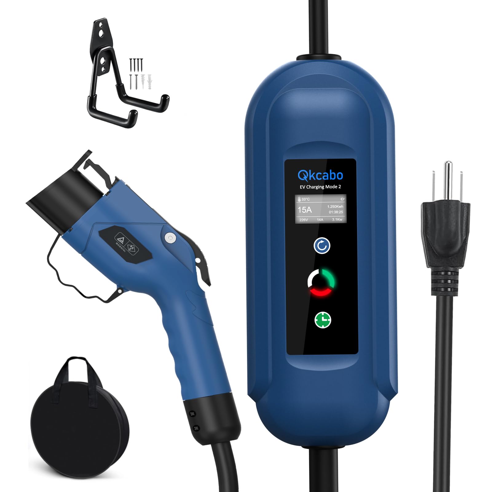 Amazon.co.jp: Qkcabo 100V 電気自動車 充電ケーブル EV 充電 用