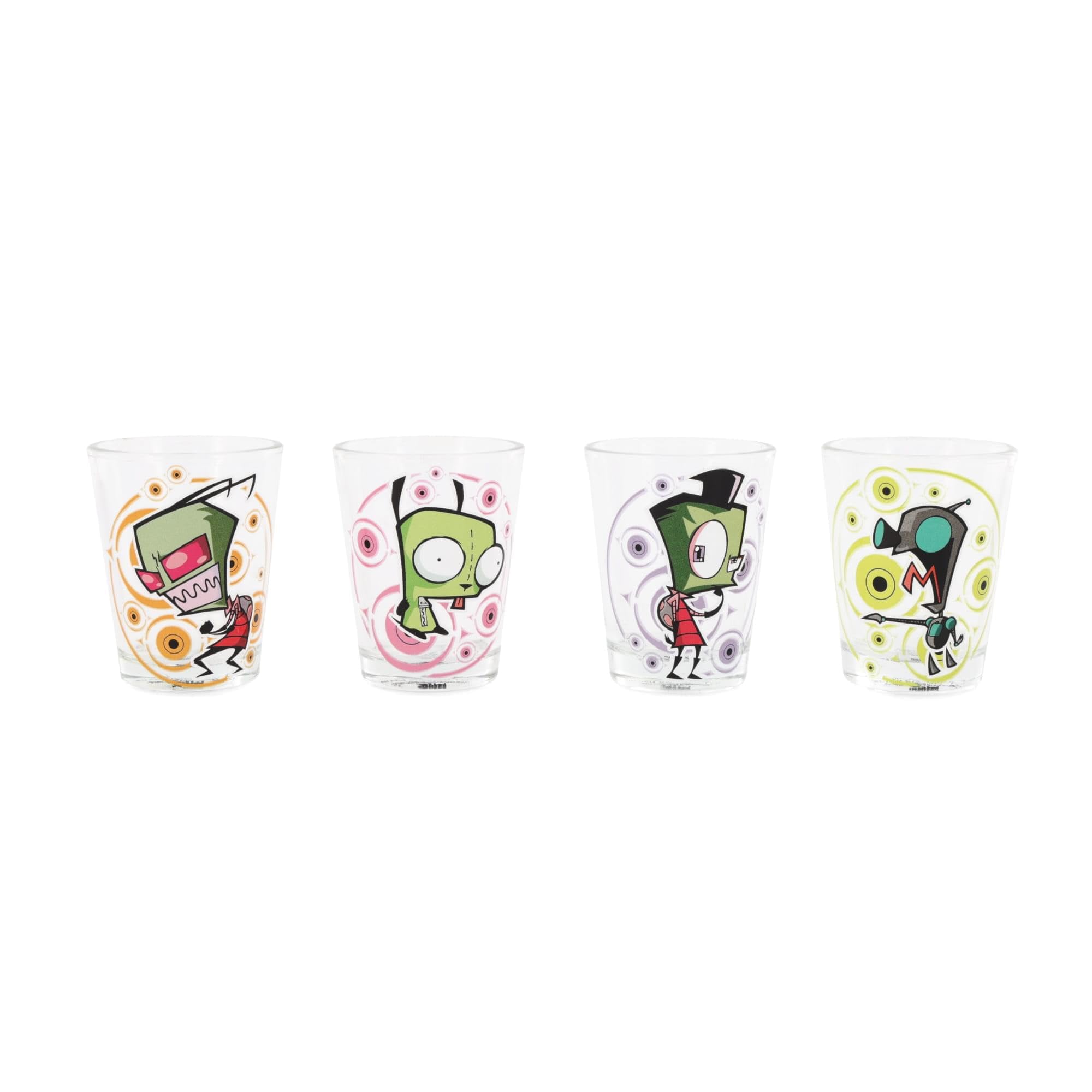 Amazon.com | Invader Zim Characters 4-Piece Mini Shot Glass Set