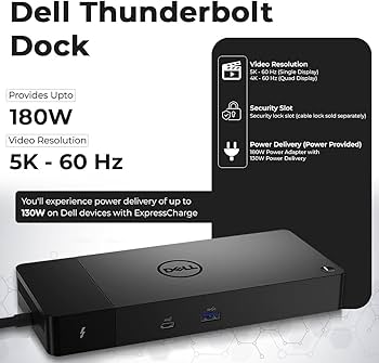 Amazon.com: Dell WD22TB4 Thunderbolt 4 Dock Bundle - 40Gbps USB-C