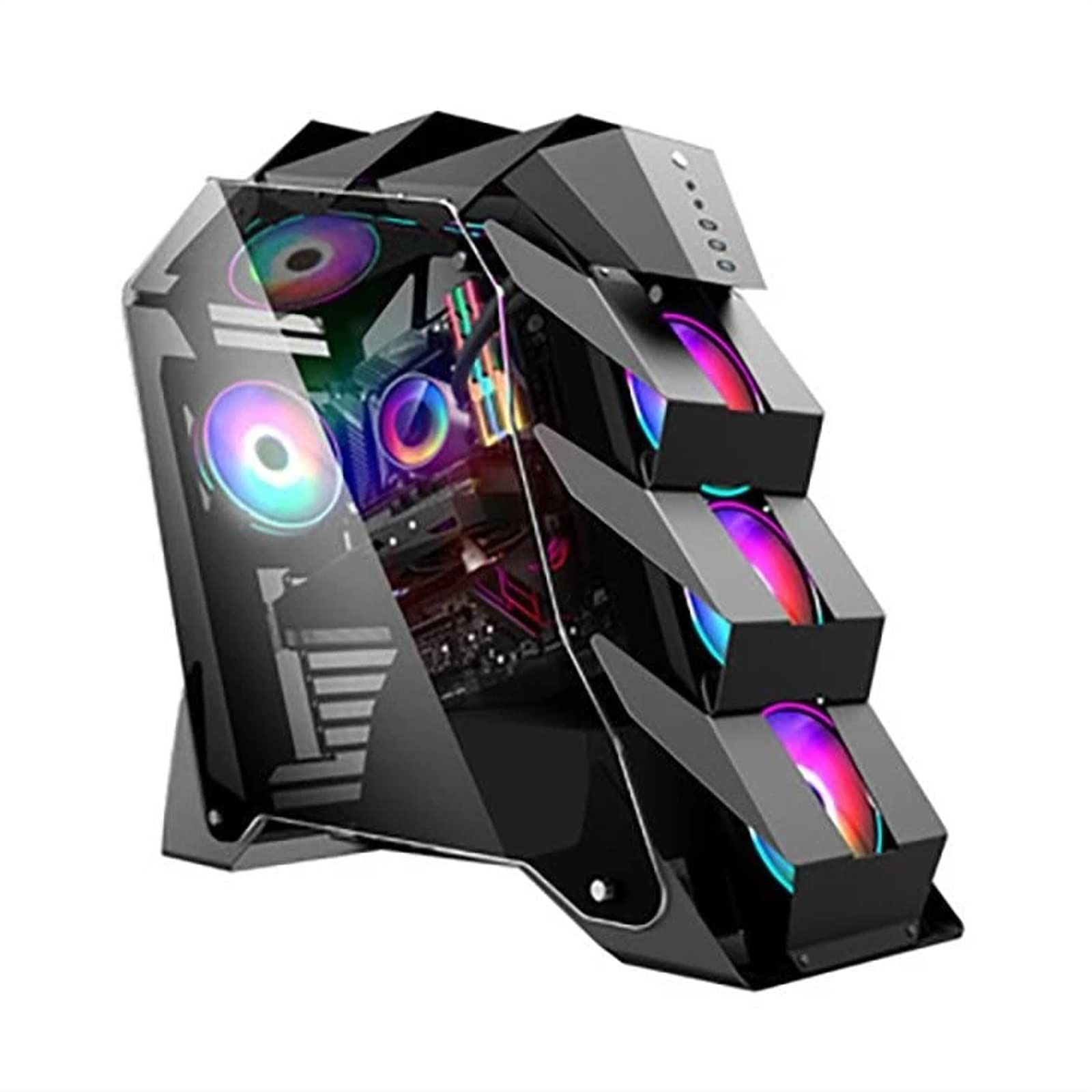 Amazon.co.jp: ミドルタワーPCケース ATXゲーミングケースファン水冷