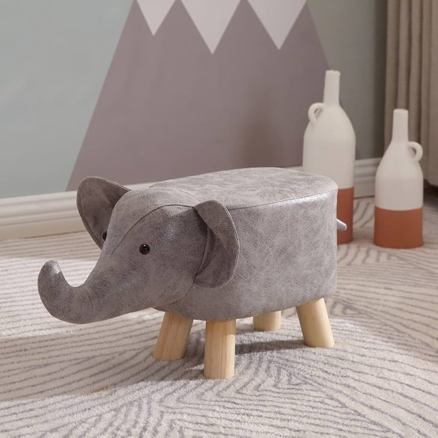 Amazon.co.jp: wellz アニマルスツール ゾウ ぞう オットマン 玄関