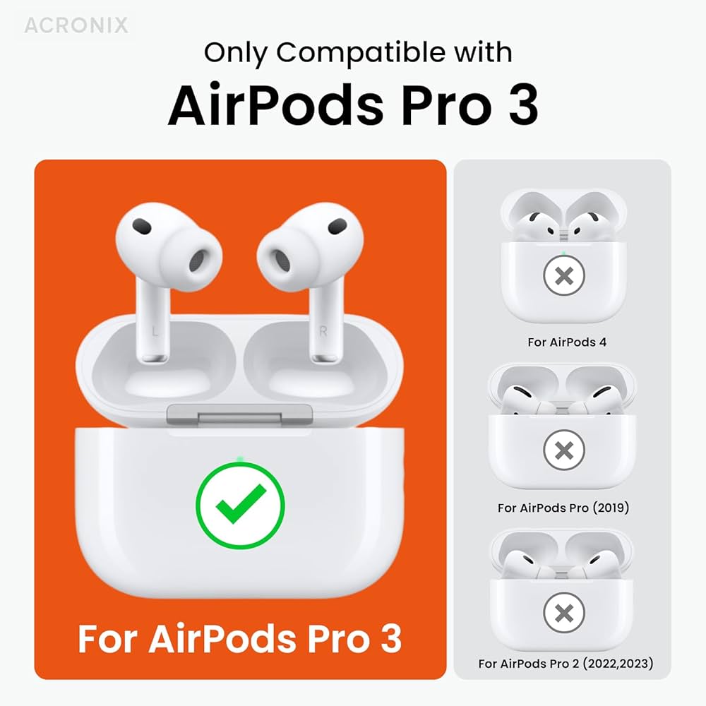 ACRONIX AirPods Pro 3 Kılıf 2025 için, Apple AirPods Pro 3 için El