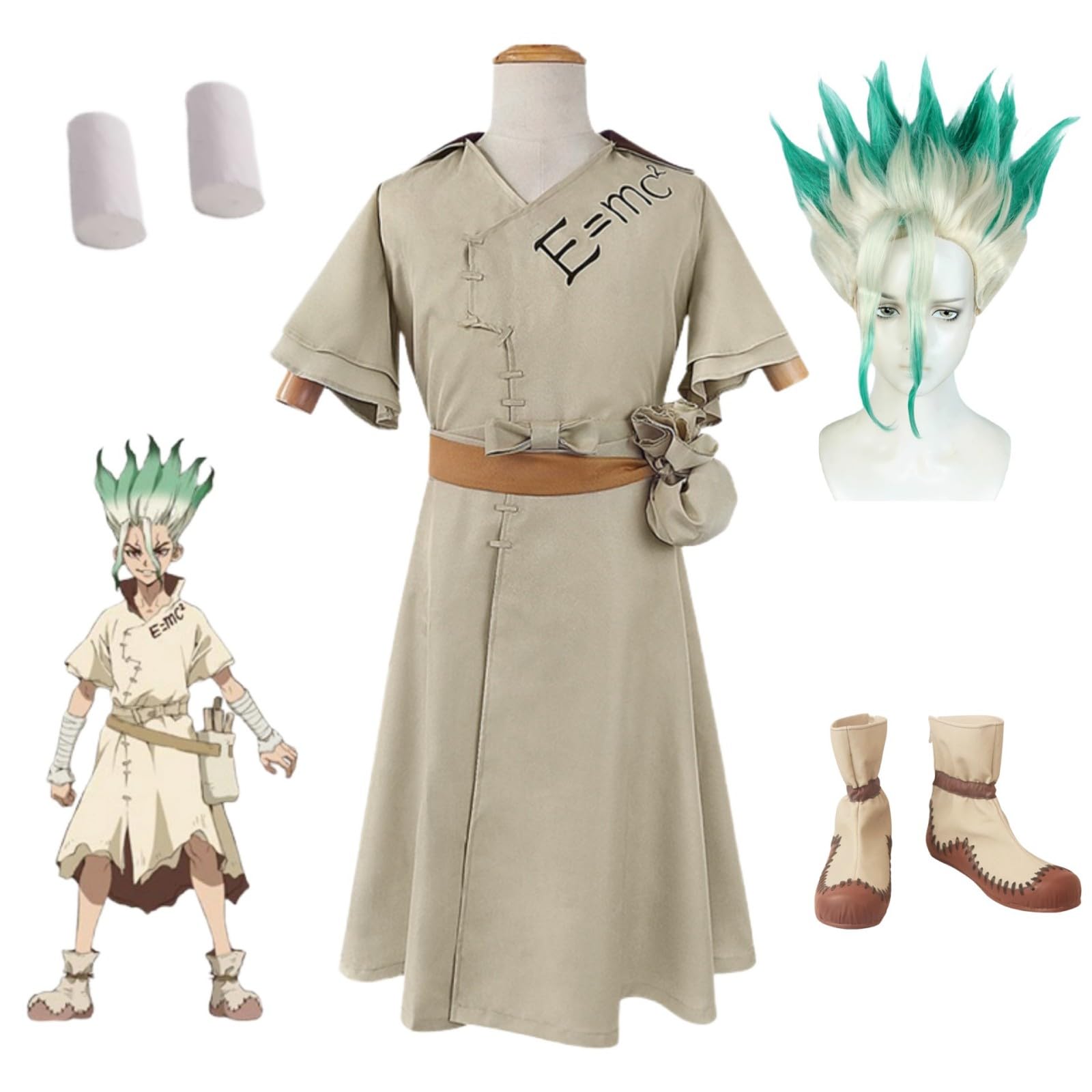 Amazon.co.jp: 石神千空 コスプレ衣装セット ウィッグ 靴追加可 Dr