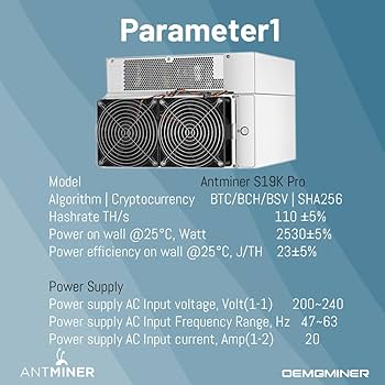 Amazon.com: New Antminer S19k pro 110T Asic Miner 2530W Bitmain