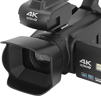 Amazon | ビデオカメラ 4K 64MP 18x デジタル ズーム ビデオ カメラ、4