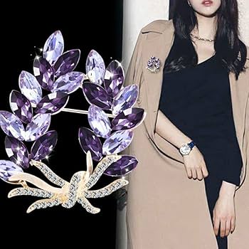 Amazon.co.jp: ブローチ ヨーロッパジュエリー高級クリスタルブローチ