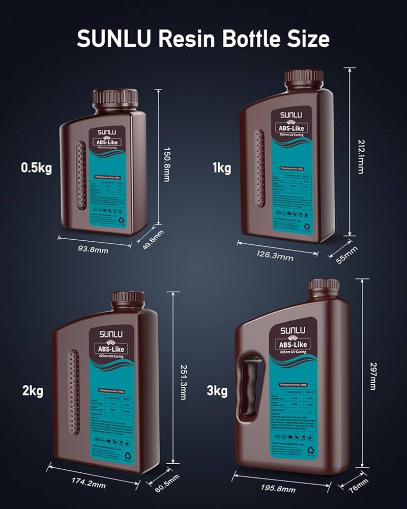 Amazon.co.jp: SUNLU 光造形3DプリンターレジンABSライク 速硬化 高