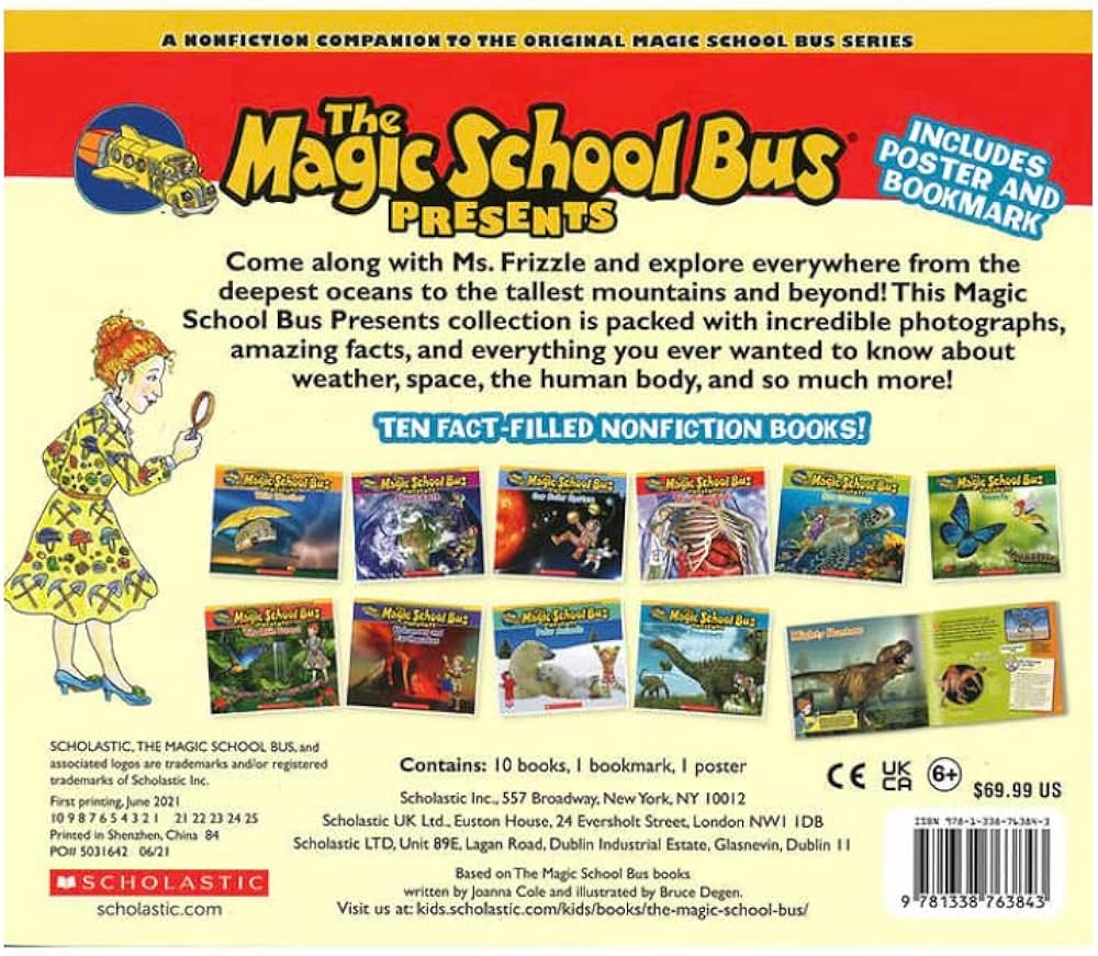 The Magic School Bus 10 Book Set: Dinosaurs, Volcanoes, Earth