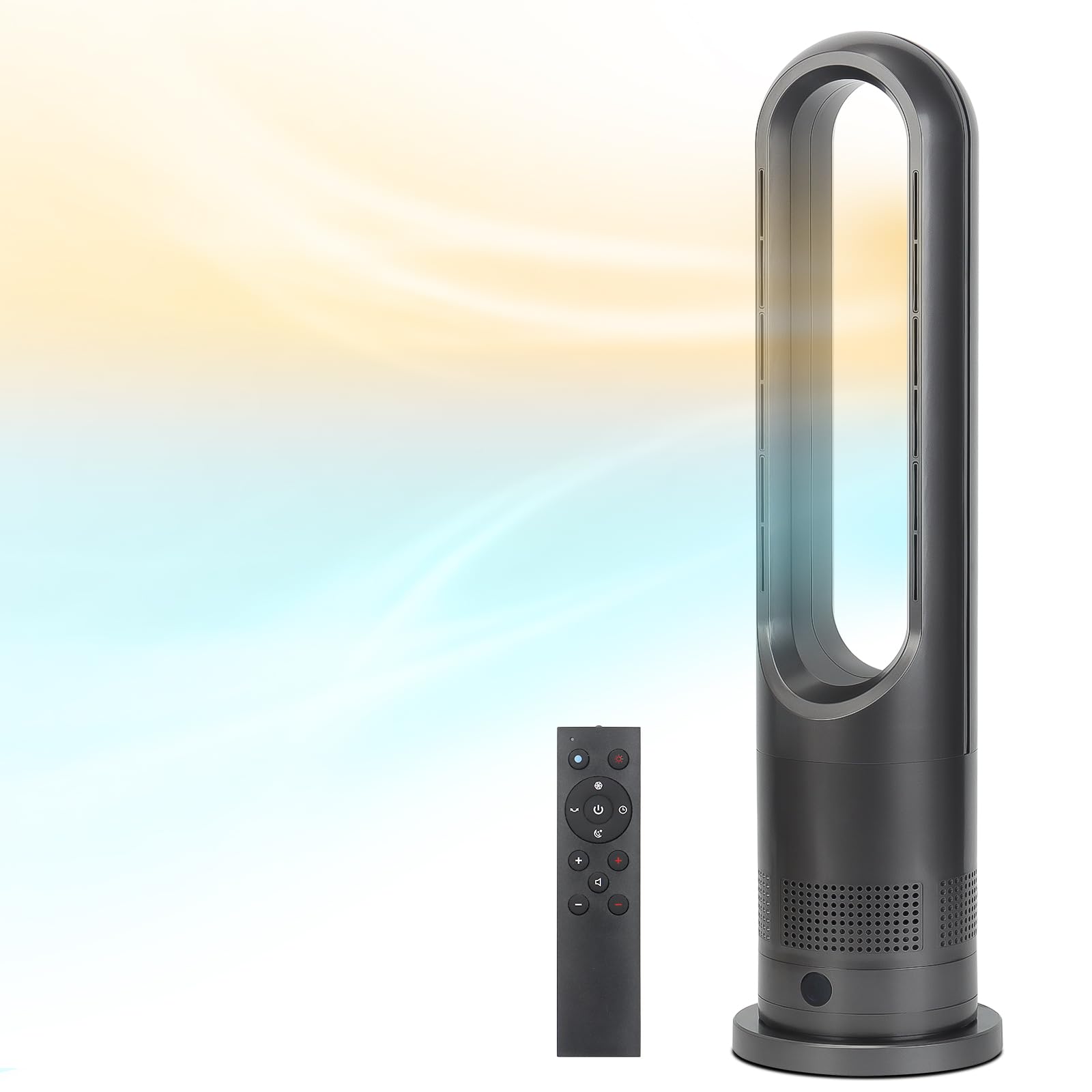 Amazon | セラミックヒーター 【冷暖房兼用・羽なし】 タワーファン 3