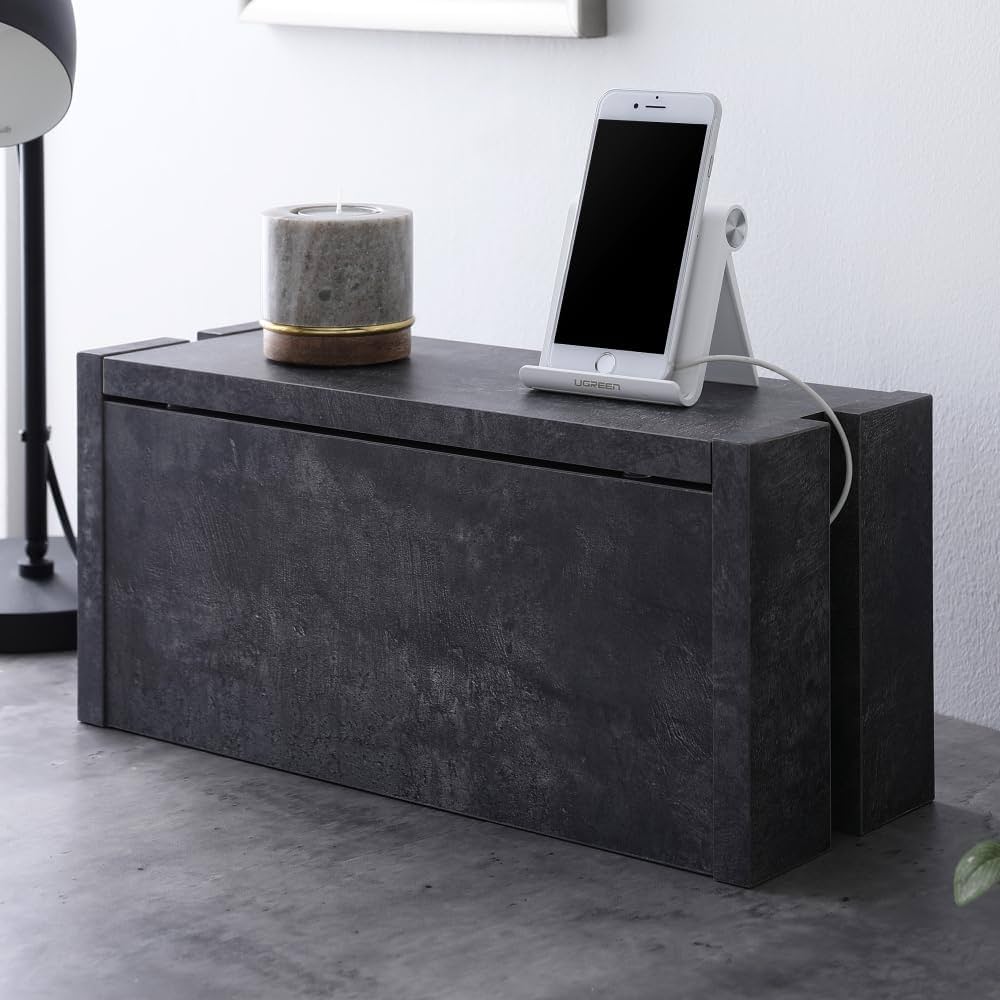 Amazon | RASIK ケーブルボックス 配線隠し コード 収納 卓上タイプ 幅