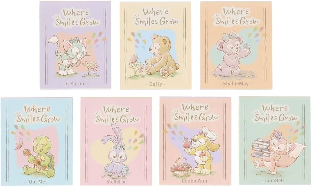 Amazon.co.jp: メモ 7個 ダッフィー＆フレンズ 「ウェア・スマイルズ