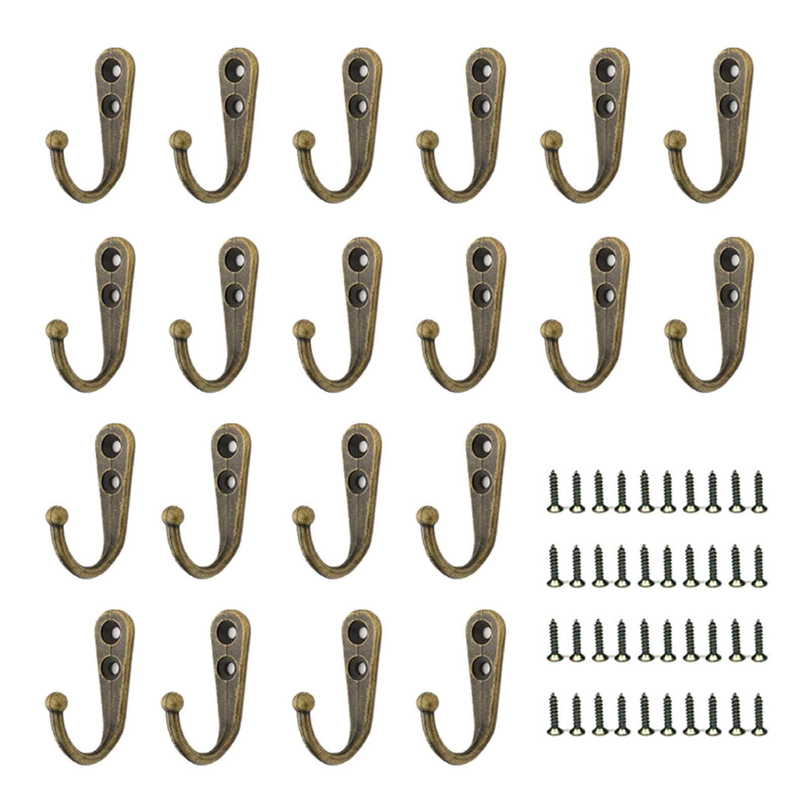 Amazon.co.jp: happykau 壁掛けフック 20個セット 金具 壁付け フック