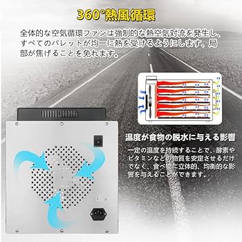 Amazon.co.jp: フードドライヤー 食品乾燥機 食品脱水機 6層