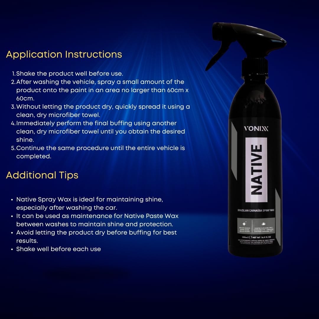 Amazon.co.jp: vonixx NATIVE SPRAY WAX 500ML : 車＆バイク