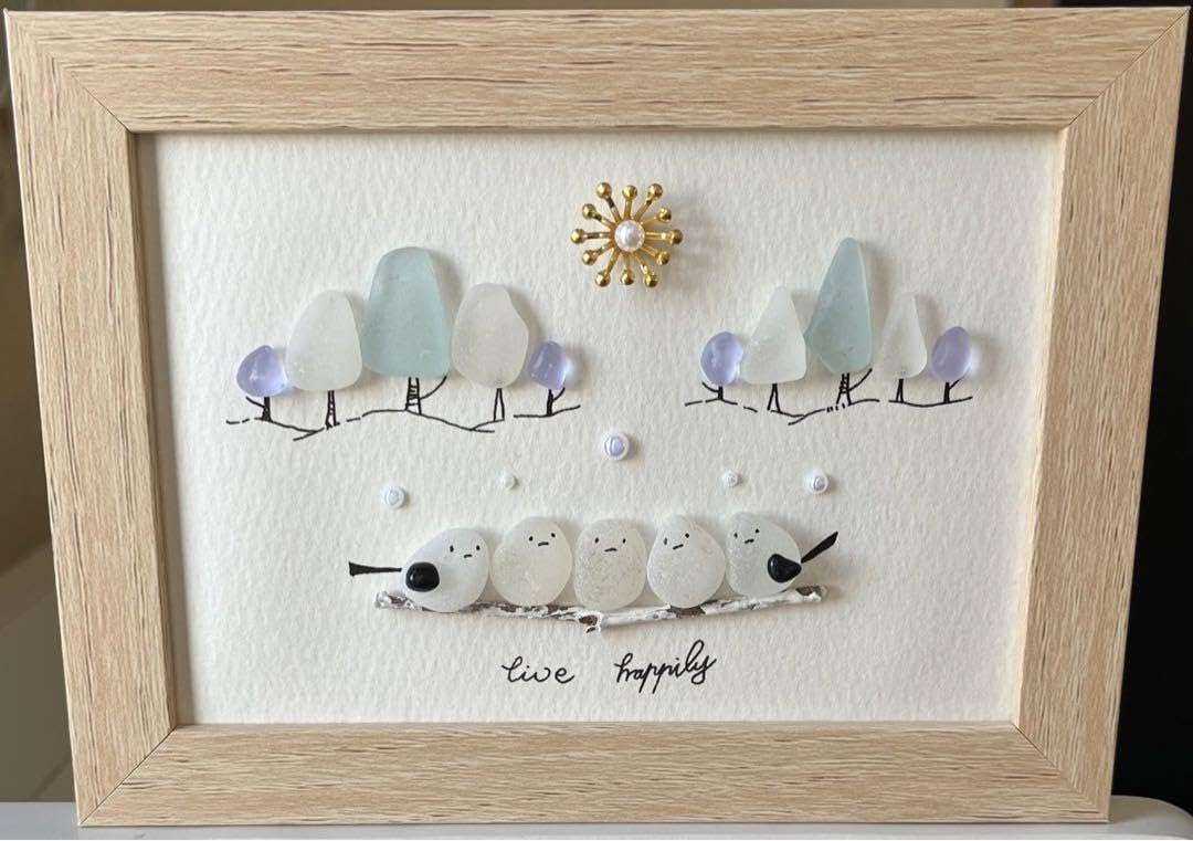 Amazon | シーグラスアート シマエナガ カラフル 羽 パステルカラー