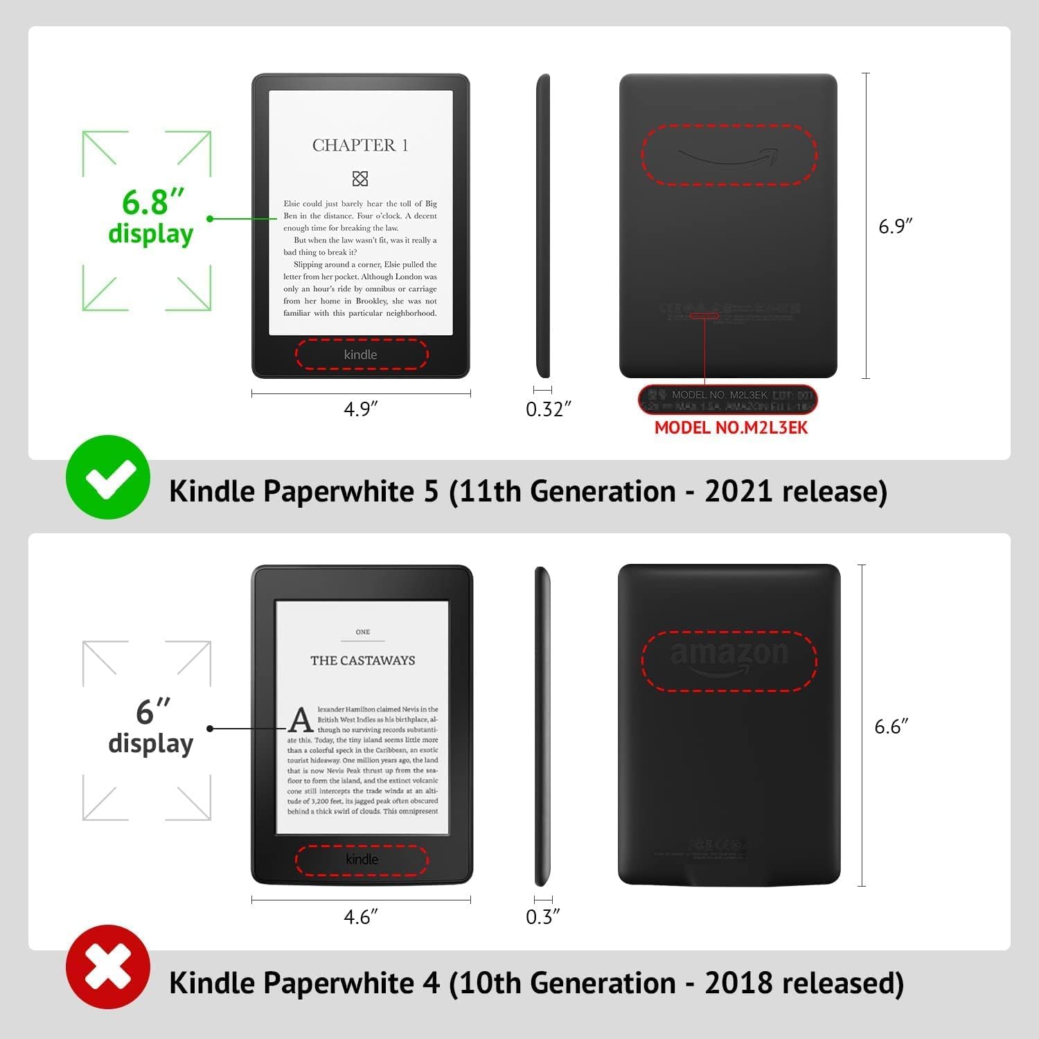 Amazon.co.jp: 6.8 インチ Kindle Paperwhite 第 11 世代、2021 年