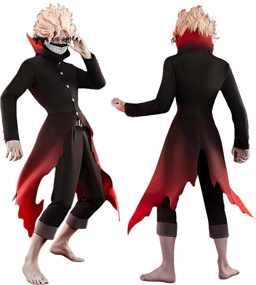 Amazon.co.jp: ダンダダン オカルン コスプレ衣装 メガネ + 刺繍マスク