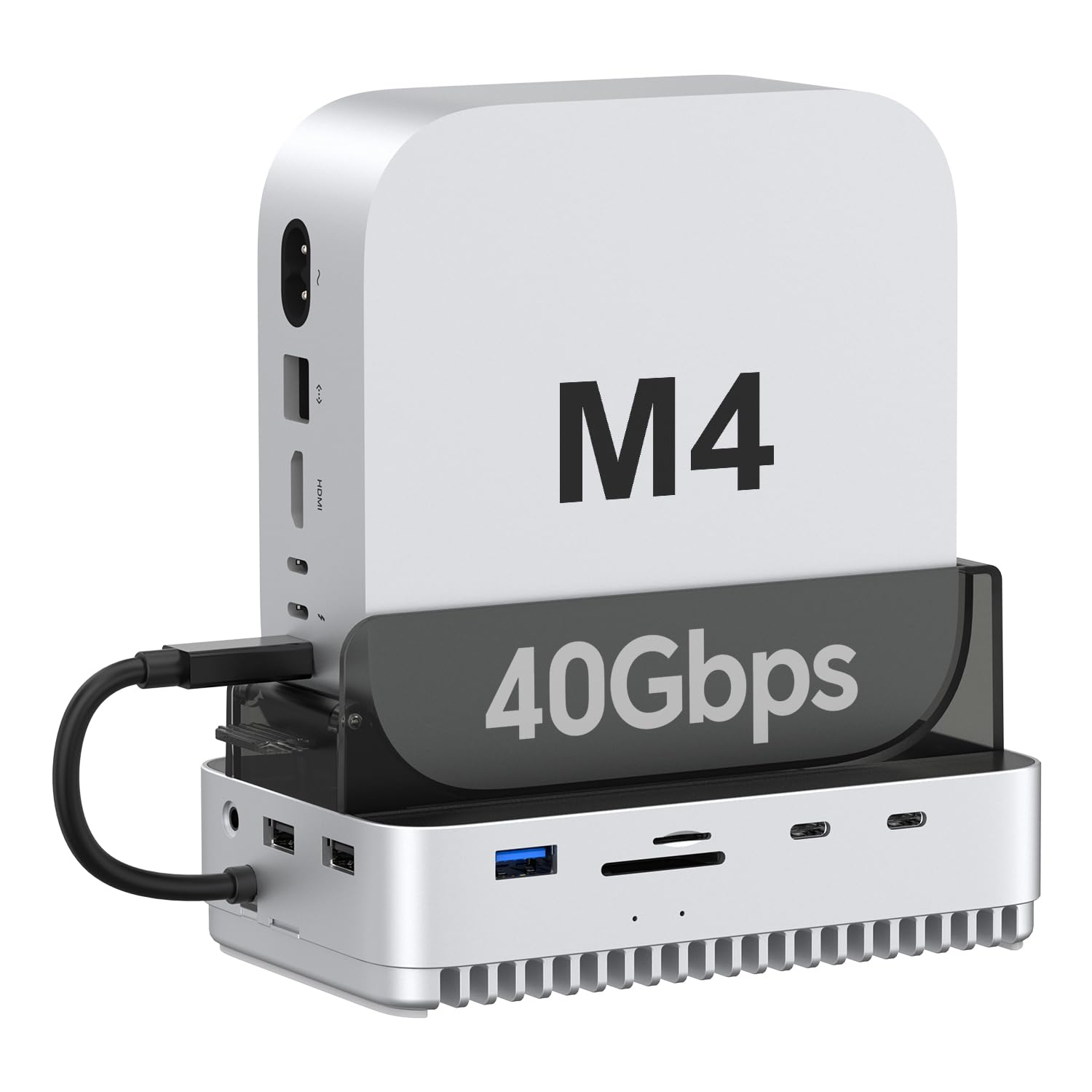 Amazon.com: Qwiizlab 40Gbps Mac mini M4/M4 Pro Stand Hub with NVMe