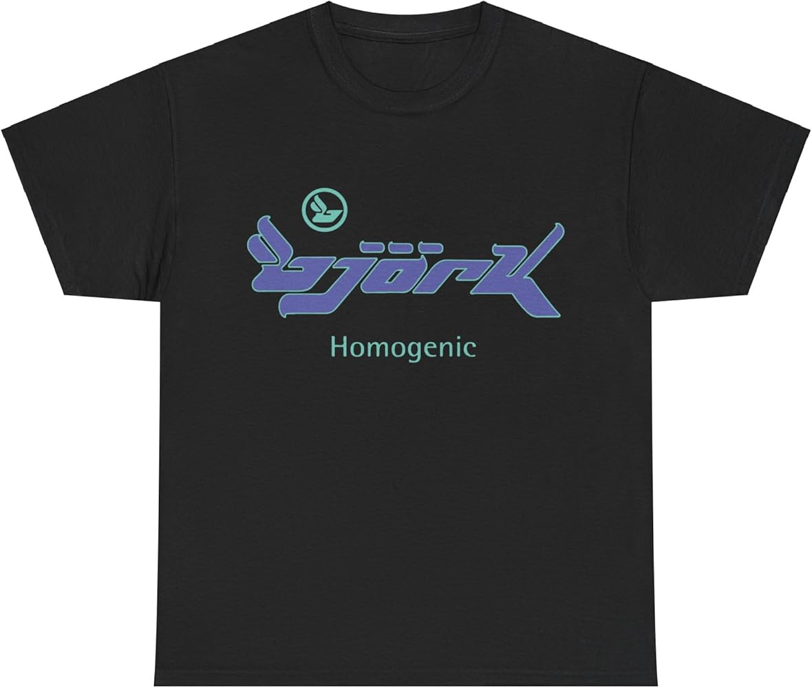 Bjork Homogenic Merch Tees T-Shirts and Sizes Black | Amazon.com