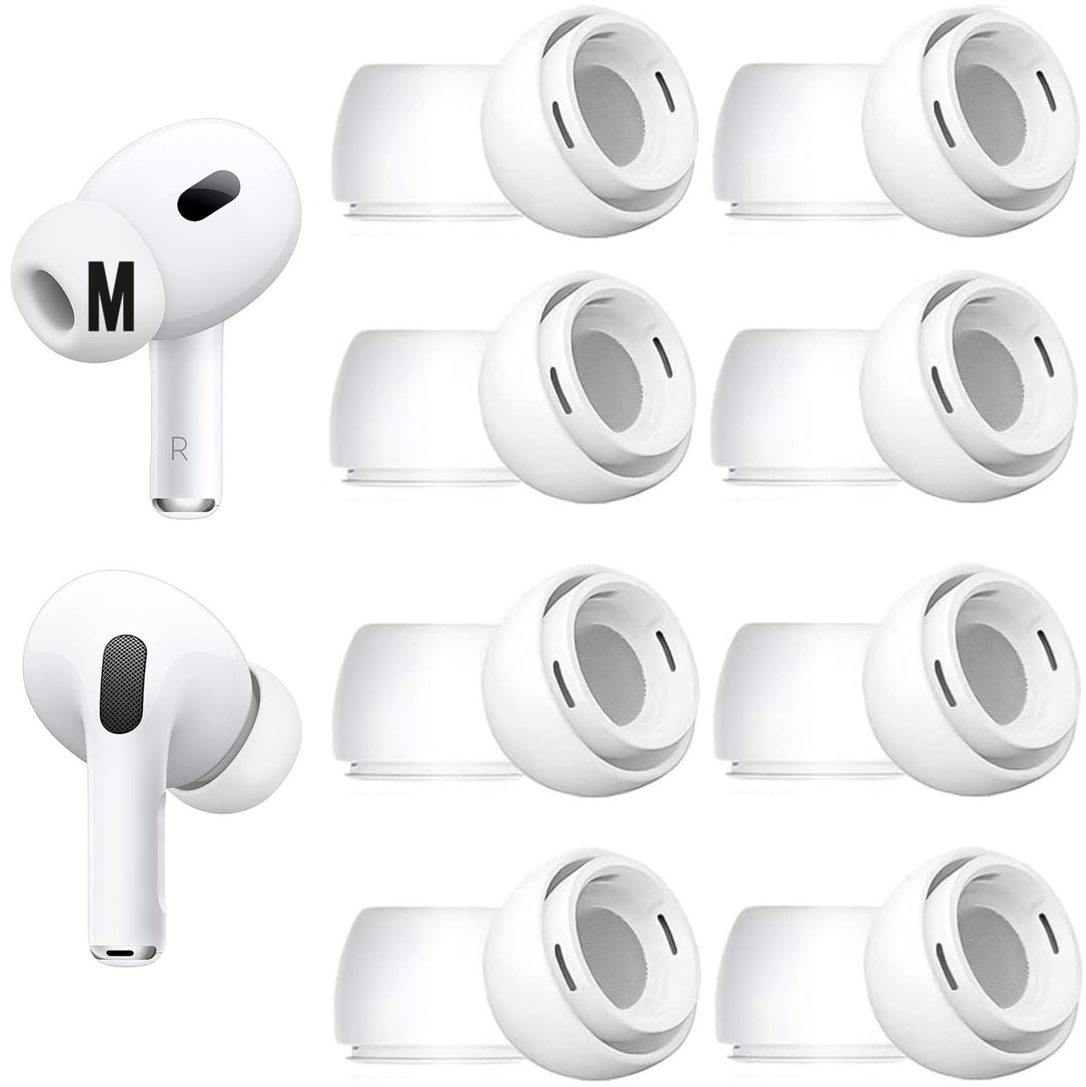 Amazon.com: 8 Sets Medium Size Ear Tips Replacement for AirPods