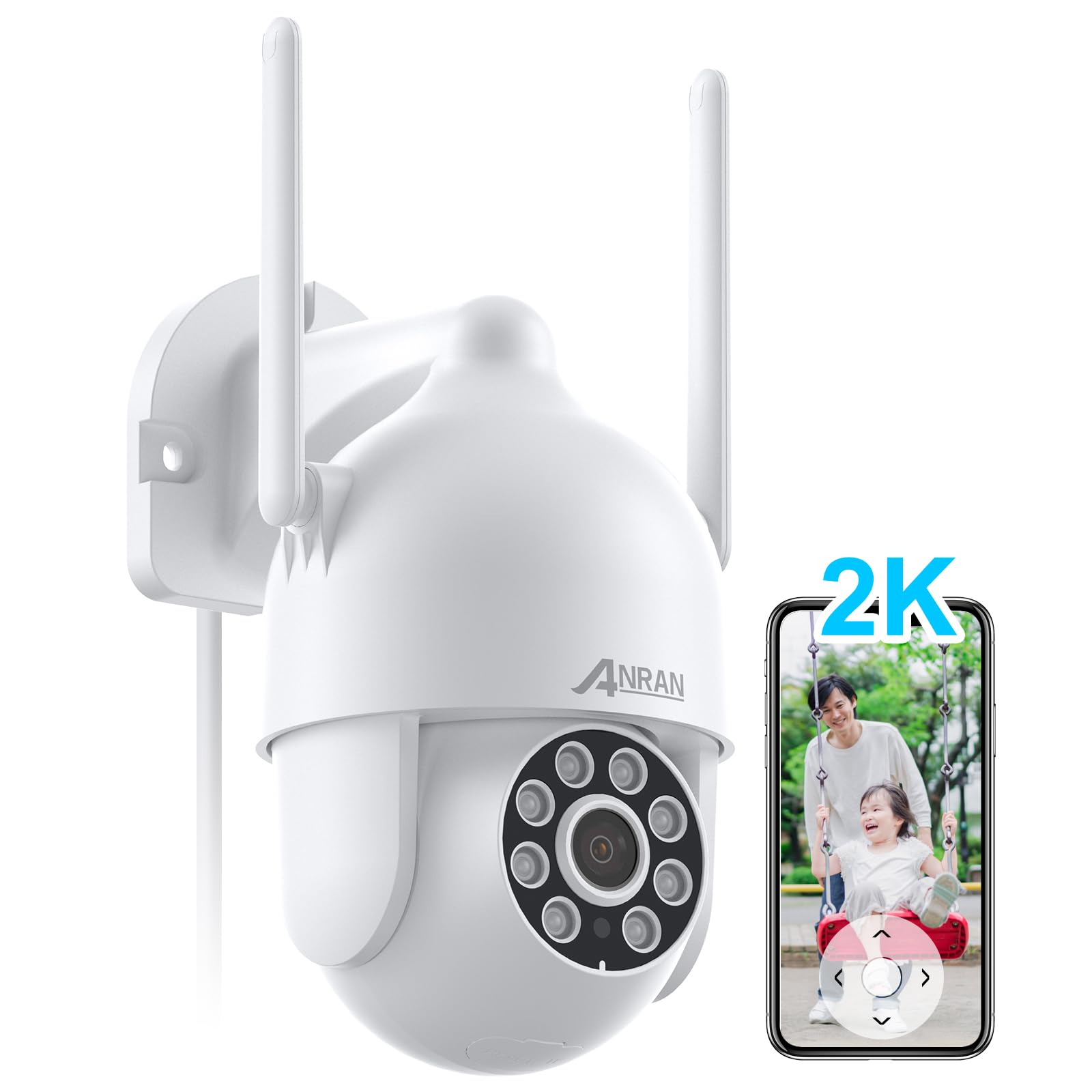 Amazon.co.jp: 【24時間常時録画・自動追尾・カラー夜間撮影】ANRAN