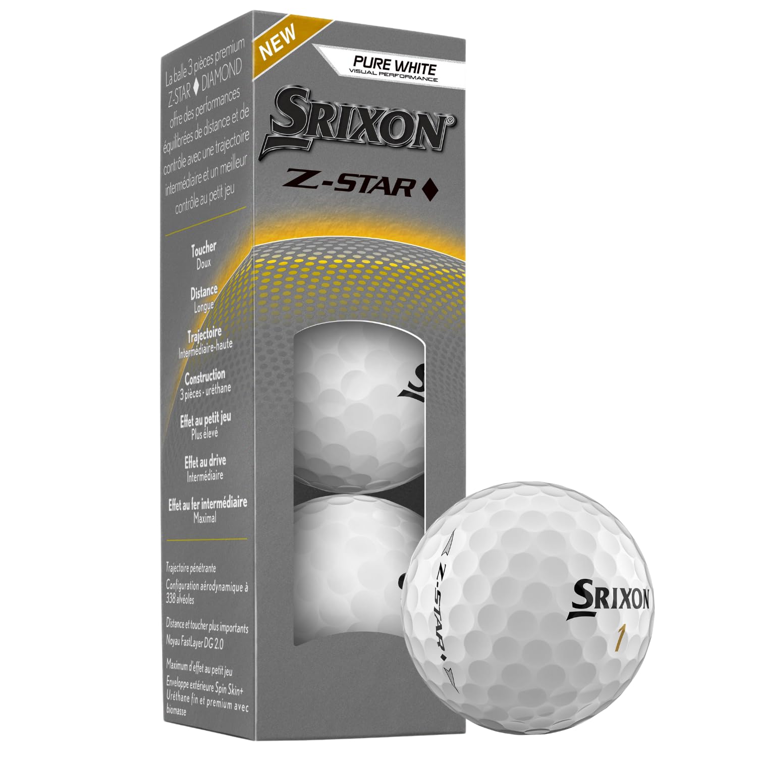 Srixon Z-Star Diamond 3 - High Performance Golf Ball | Maximum
