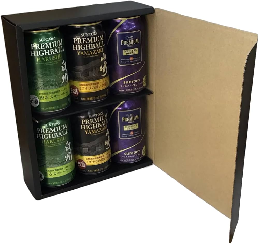 Amazon.co.jp: ギフト箱入り プレミアム 山崎ハイボール 2缶 ＋ 白州