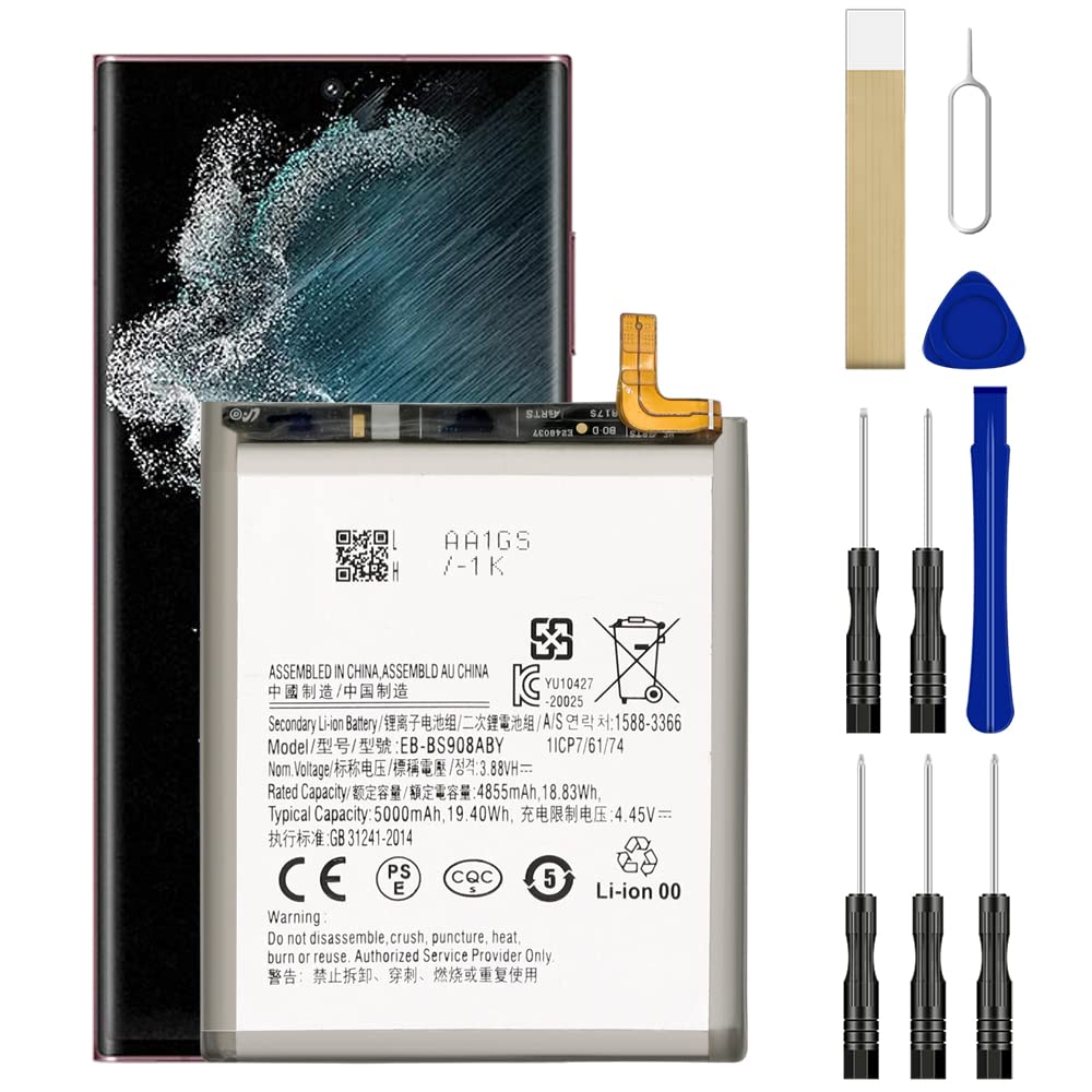 Amazon.com: 5000mAh for Samsung Galaxy S22 Ultra 5GReplacement