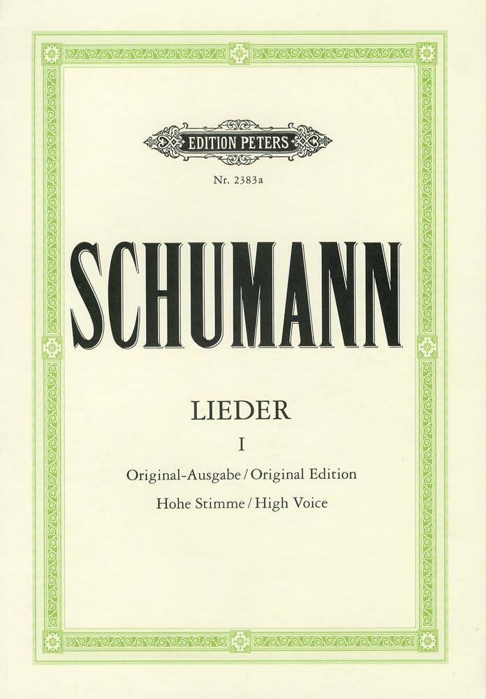 Amazon.co.jp: シューマン: 歌曲集 第1巻/高声用(独語)/ペータース社