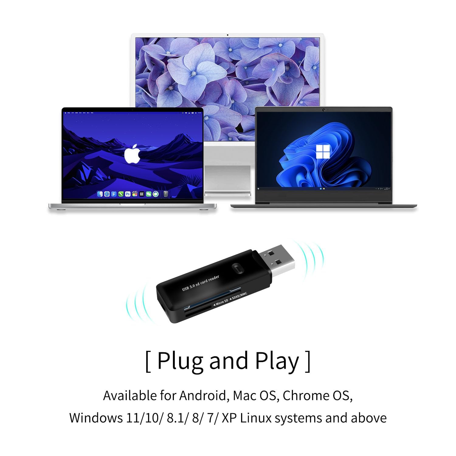 Amazon | USB 3.0 Micro SD Reader for PC, Laptop, Mac, Windows