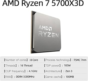 CPU Processor AMD RYZEN™ 7 5700X3D CPU R7 5700X3D Gaming Processor