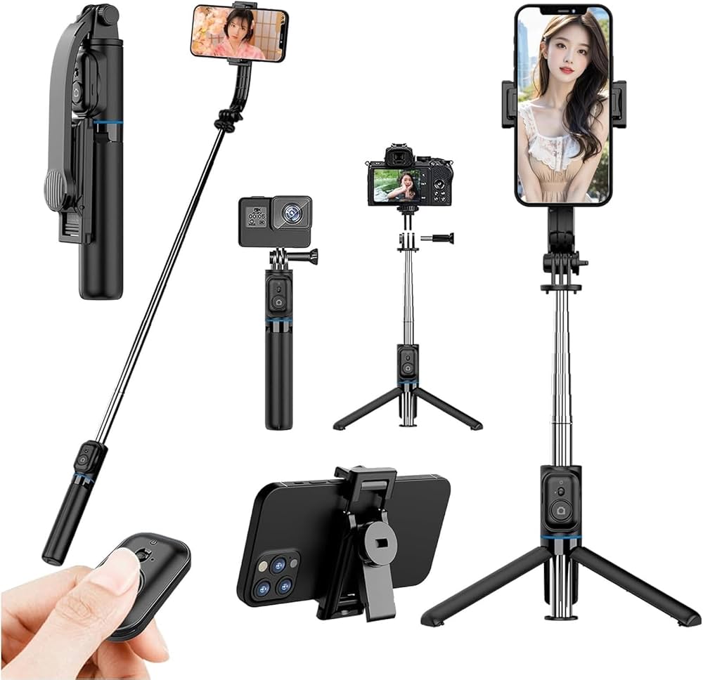 Amazon | xunbida スマホ 三脚 自撮り棒【取り外し可能な自撮り棒