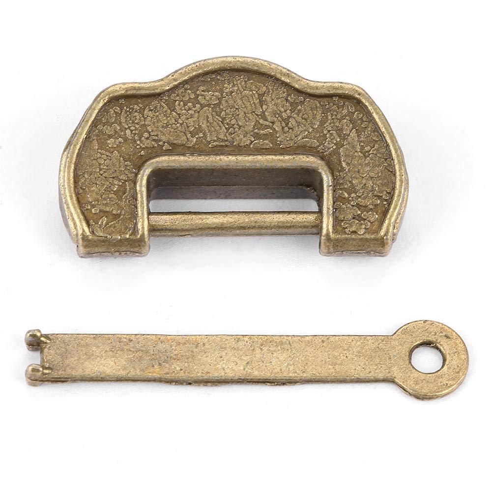 Amazon | 古錠前 南京錠 鍵 アンティーク調 ボックスロック ミニ キー