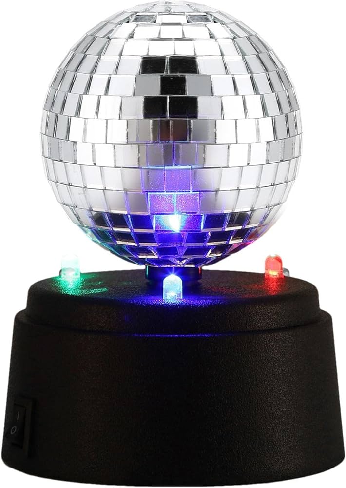 Amazon.co.jp: ミラーボール - 反射電池式ミラー パーティー ディスコ