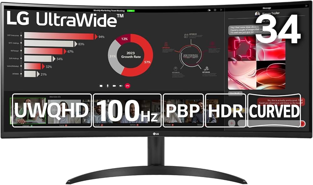 Amazon.co.jp: LG ウルトラワイドモニター 34WR50QC-B / 34インチ