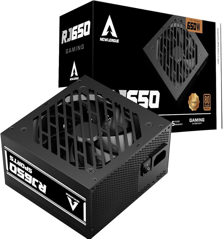 Amazon | NEWLEAGUE RJ GAMING シリーズ 電源ユニット, 650W, 80PLUS