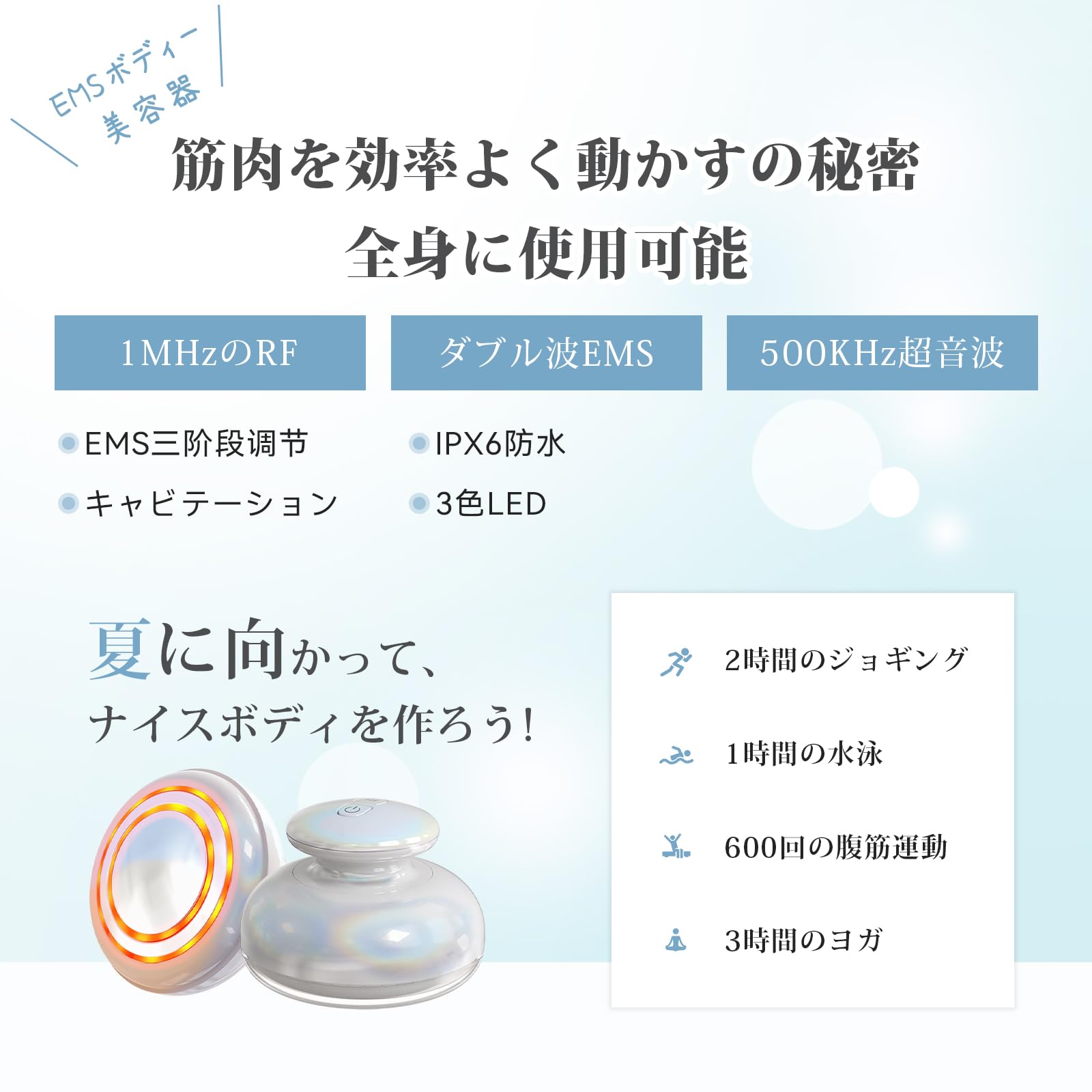 Amazon.co.jp: FIIL美顔器 ボディ美容器 新型登場 超音波 RF 腹筋 EMS