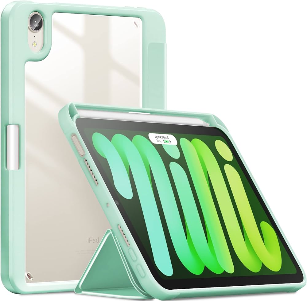 Amazon | INFILAND iPad mini6 ケース 2021 ハイブリッド クリア 保護