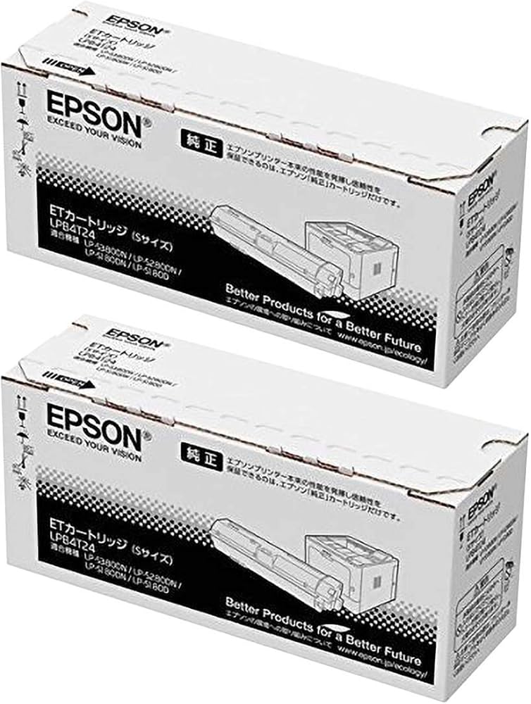 Amazon.co.jp: EPSON LPB4T24 ETカートリッジ 純正品 Sサイズ 2本