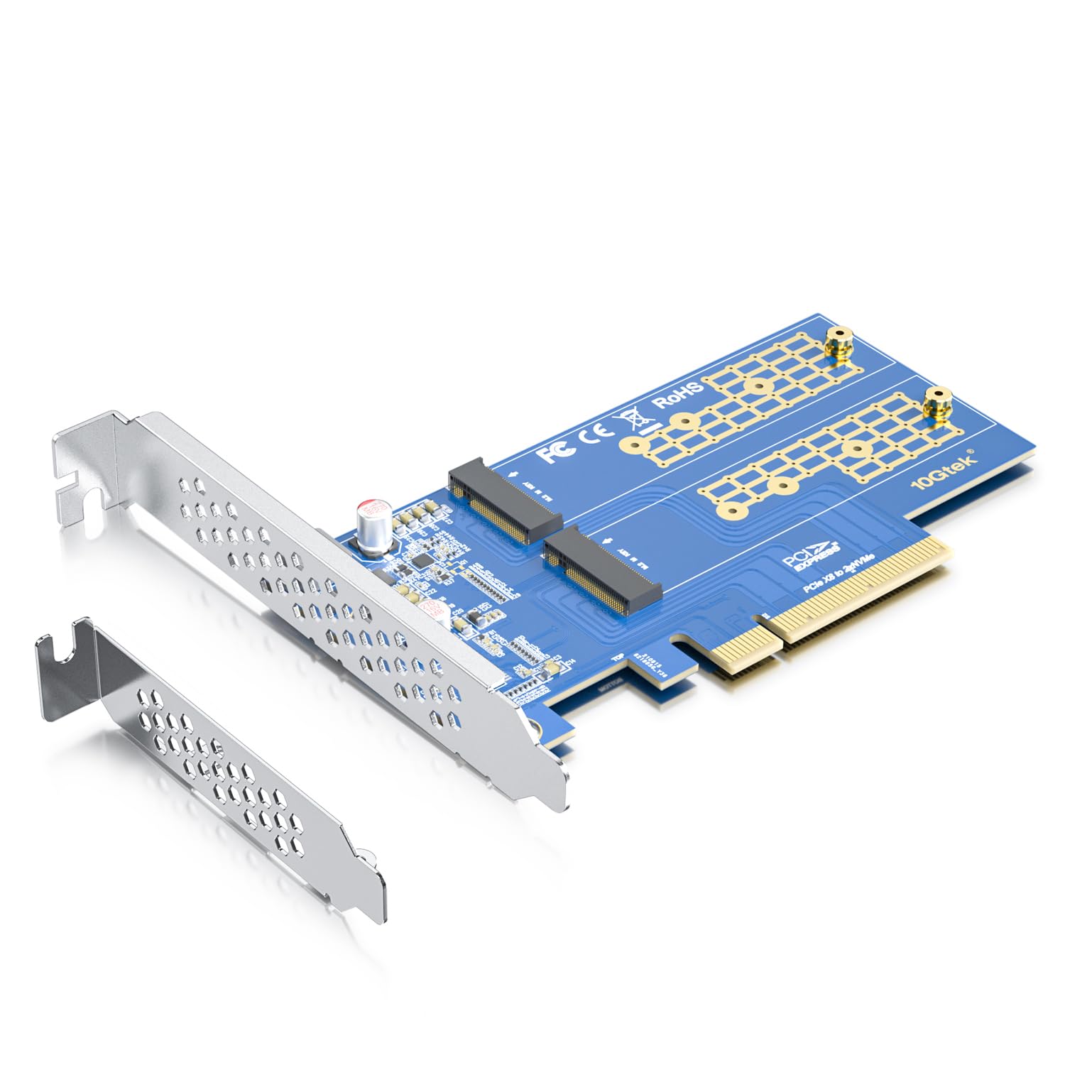Amazon.co.jp: 10Gtek PCIe 3.0 to NVMe (4) M.2 変換アダプター M.2