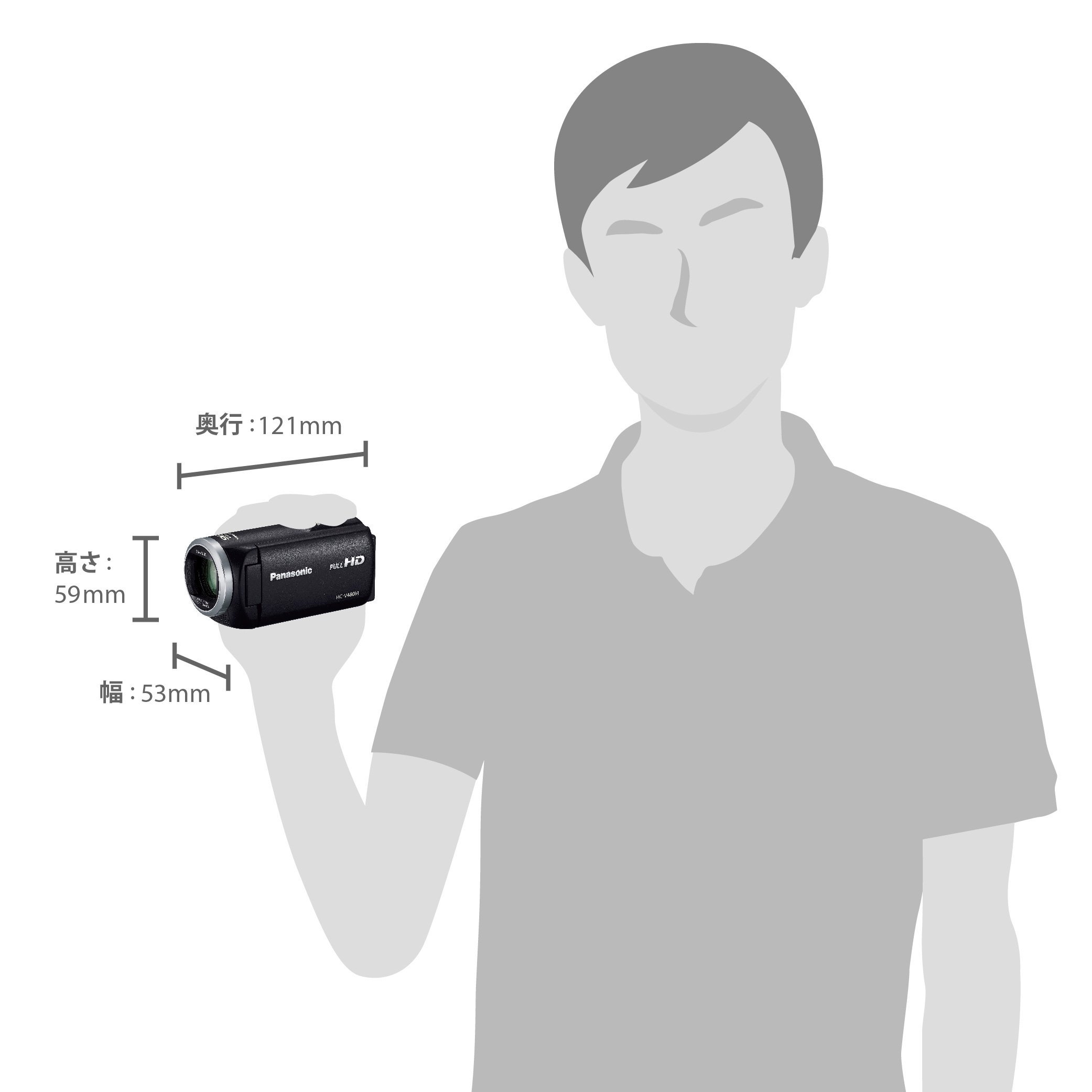 Amazon.co.jp: パナソニック HDビデオカメラ V480M 32GB 高倍率90倍