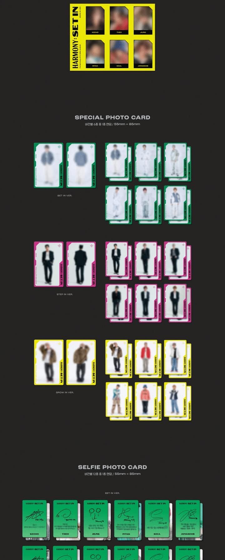 Amazon.com: P1Harmony HARMONY : SET IN 5th Mini Album Contents+